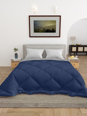 TUNDWAL'S Solid Double Comforter for  Heavy Winter(Microfiber, Blue,Grey)