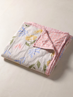 SPENTO Printed Single Comforter for  AC Room(Cotton, PINK 16)