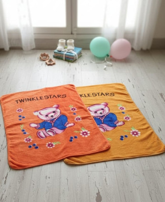 Ankit Text Print Single Crib Baby Blanket for  Heavy Winter(Microfiber, Multiple clar)