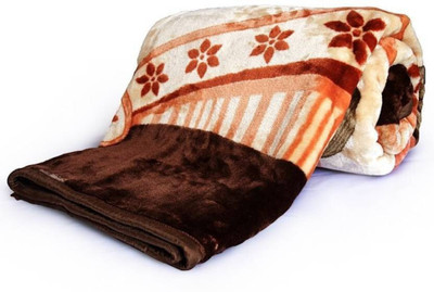 V.R.ENTERPRISES Self Design Double Mink Blanket for  Heavy Winter(Microfiber, Multicolor)