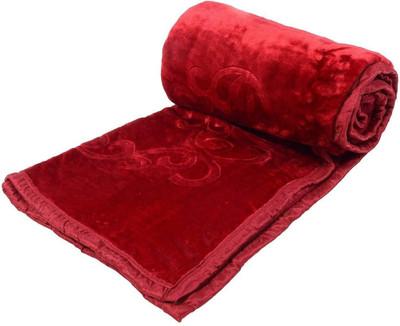 shree karni export Floral Single Mink Blanket for  Heavy Winter(Satin, Multicolor)