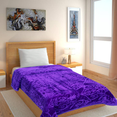 Flipkart SmartBuy Solid Single AC Blanket for  AC Room(Polyester, Purple)