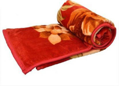SIMAM Floral Single Mink Blanket for  Mild Winter(Microfiber, Multicolor 16021)
