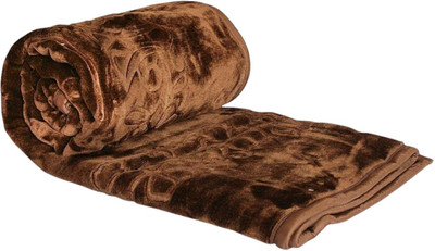Shyam Creation Floral Single Mink Blanket for  Heavy Winter(Fur, Multicolor)