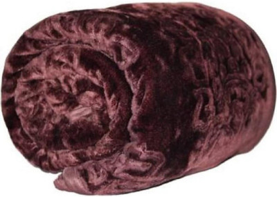 Anadhika Printed Single Mink Blanket for  Heavy Winter(Woollen Blend, Coffee)