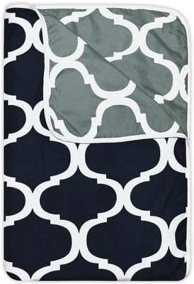 Divine Casa Printed Double Dohar for  AC Room(Microfiber, Black and Grey)