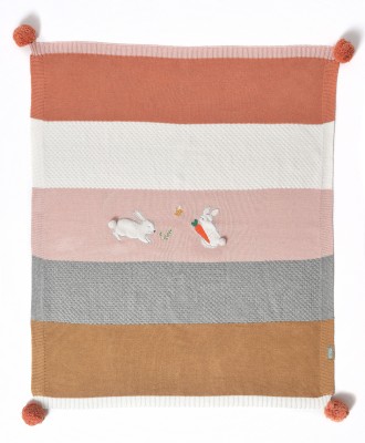 Mi Arcus Striped Crib Swaddling Baby Blanket for  AC Room(Cotton, Multicolor)
