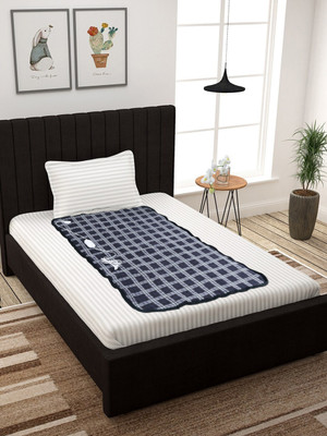 LERV'S Collection Checkered Single Electric Blanket for  AC Room(Polyester, Purple)