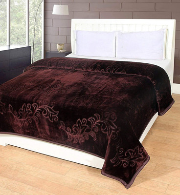 shree karni export Floral Double Mink Blanket for  AC Room(Microfiber, Multicolor)