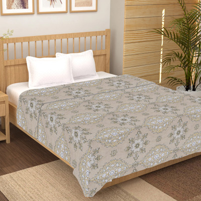 LINENWALAS Floral Single AC Blanket for  AC Room(Cotton, Victorian Charm)