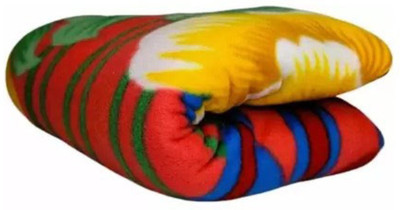 Barbarik Printed Single Fleece Blanket for  Mild Winter(Microfiber, Multicolor)