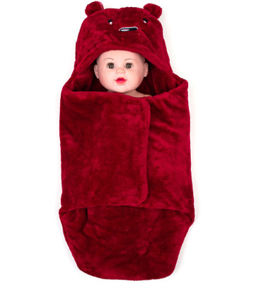 SIDLY PIDLY Solid Single AC Blanket for  AC Room(Fur, Maroon)