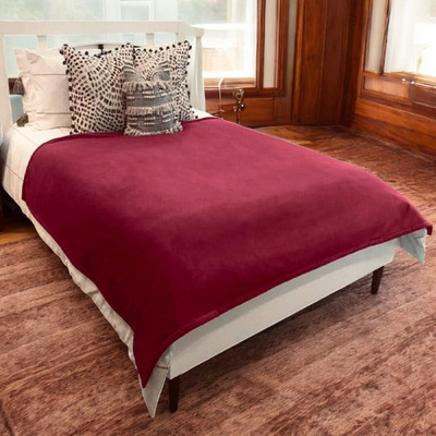 VORDVIGO Solid Single AC Blanket for  AC Room(Microfiber, Maroon)