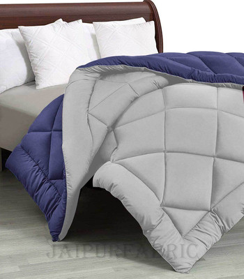 JAIPUR FABRIC Solid Double Comforter for  Heavy Winter(Microfiber, Navy Blue)