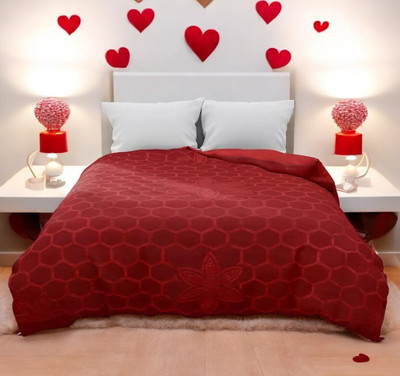 MFI Solid Single AC Blanket for  AC Room(Polyester, Maroon)