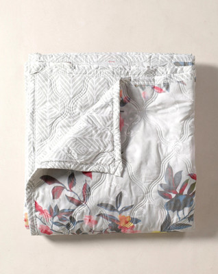 SIMAM Abstract Single Comforter for  AC Room(Cotton, Grey 282)