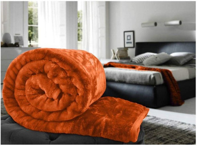 CHICERY Floral Single Mink Blanket for  Mild Winter(Microfiber, Red)