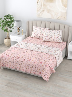 Home Fresh Floral Double Dohar for  AC Room(Cotton, Pink)