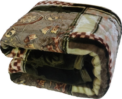 Aorihome Printed Double Mink Blanket for  AC Room(Polyester, Multicolor)