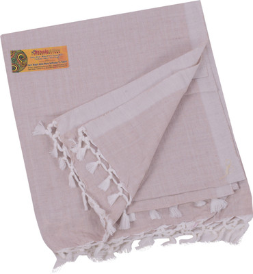 EthnicAlive Solid Single Throw for  AC Room(Cotton, White)