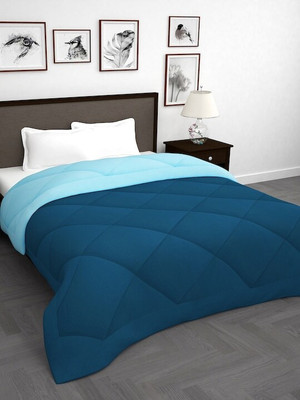 Flipkart SmartBuy Solid Double Comforter for  AC Room(Microfiber, Navy Sky)