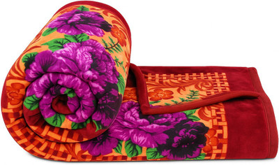Flipkart SmartBuy Printed Single Mink Blanket for  Mild Winter(Polyester, Multicolor 2 ,500 GSM weight 1kg- Ultra-Soft & Warm Blanket)