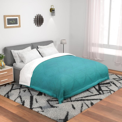 KUBER INDUSTRIES Self Design Double Comforter for  Heavy Winter(Microfiber, Green)