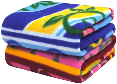 Voletta Abstract Single Fleece Blanket for  AC Room(Polyester, Multicolor)