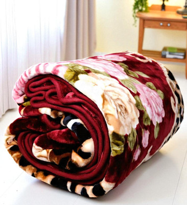 Changers Floral Single Mink Blanket for  Heavy Winter(Microfiber, Multicolor2)