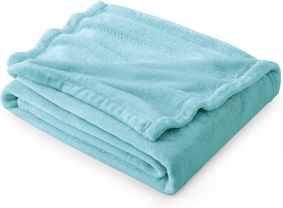 CHANDRAVATI Solid Single AC Blanket for  Heavy Winter(Polyester, SKY BLUE)