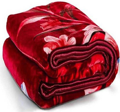 Swikon star Floral Double Mink Blanket for  Mild Winter(Microfiber, Multicolor)
