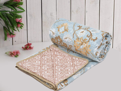 RRC Printed Single Dohar for  AC Room(Microfiber, Grey, Beige)