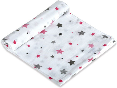 LazyToddler 3D Printed Crib Swaddling Baby Blanket for  Mild Winter(Muslin, Pink)