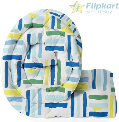 Flipkart SmartBuy Floral Double AC Blanket for  AC Room(Microfiber, White-Blue)