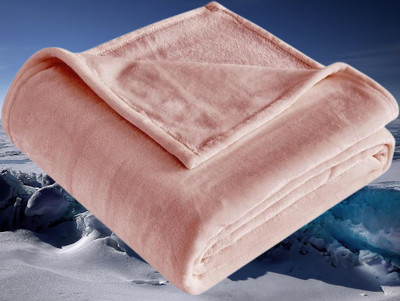 KIXTA Self Design Double AC Blanket for  AC Room(Microfiber, Pink)