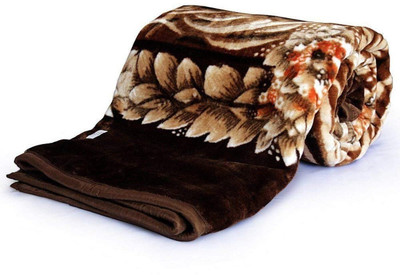 shree karni export Floral Queen Mink Blanket for  Heavy Winter(Silk, Multicolor)