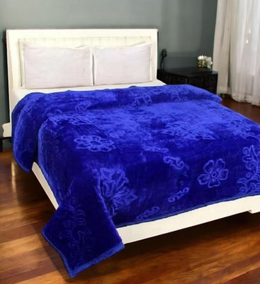 Shyam Creation Floral Single Mink Blanket for  Heavy Winter(Fur, Multicolor)