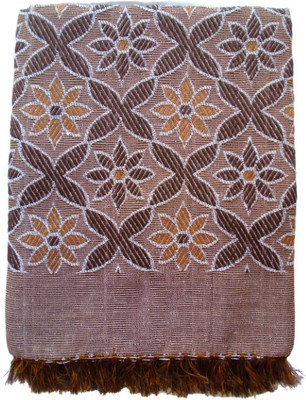 Nissi Floral Single Top Sheet for  AC Room(Polyester, Brown)