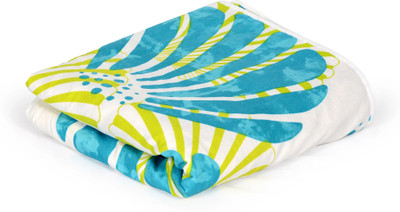 Divine Casa Printed Single Dohar for  AC Room(Cotton, Lime Green and Brown)