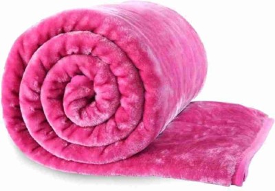 DORISTYLE Self Design Single Mink Blanket for  Heavy Winter(Microfiber, Pink)