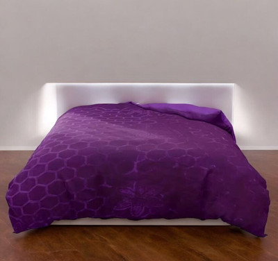 Retreat Solid Single AC Blanket for  AC Room(Microfiber, Purple)