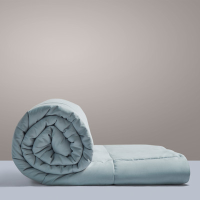 SleepyCat Solid Double Comforter for  AC Room(Microfiber, Rhino Grey, Coconut White)