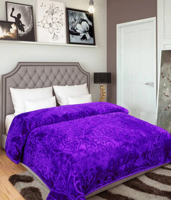 Flipkart SmartBuy Abstract Double AC Blanket for  AC Room(Polyester, Purple)