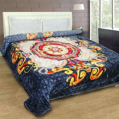 MAGICAL Printed Double Mink Blanket for  Heavy Winter(Microfiber, Printed-13)