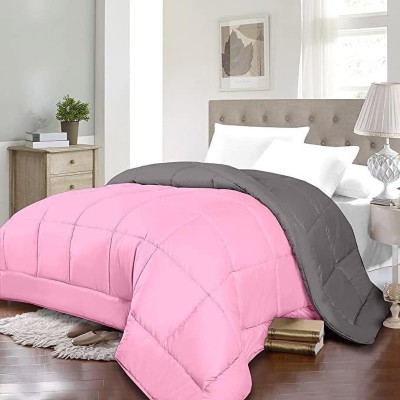 Raymond Home Solid Single Comforter for  Heavy Winter(Microfiber, Pink)