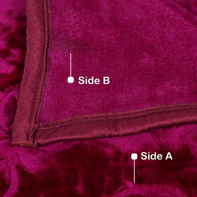 SIMAM Abstract Double Mink Blanket for  Mild Winter(Microfiber, Maroon 76)