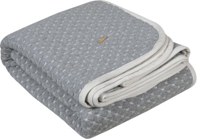 Pomme Solid Double Throw for  Mild Winter(Cotton, Grey Melange Ivory)