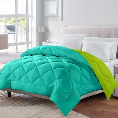 sentiments Solid Single Mink Blanket for  Mild Winter(Polyester, Sea Green)