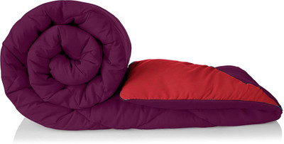 KUBER INDUSTRIES Solid Double Comforter for  Heavy Winter(Cotton, Purple & Pink)