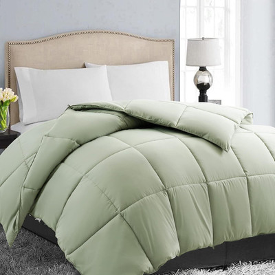 Blue Home Solid Single Comforter for  Heavy Winter(Poly Cotton, Green)